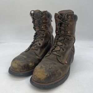 REDWING Leather Boots Mens 10.5 EE 2E Workwear Steel Toe Hunting Brown 2203